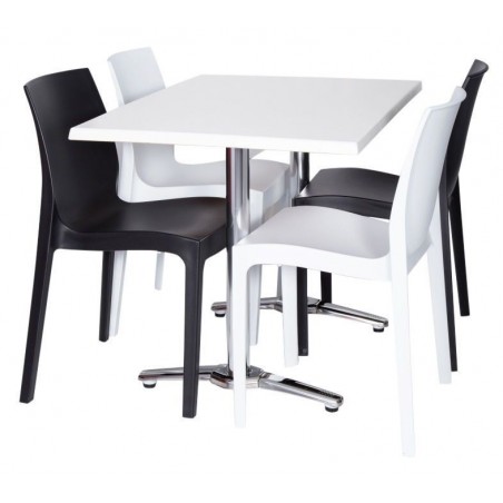 Silla BARNA, diseño, piel top blanca