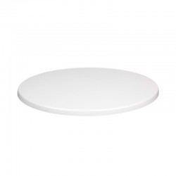 Tablero de mesa Werzalit-SM, BLANCO 01, 80 cms de diámetro*. (Pack de 2 unidades)