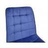 Silla GILDA, metal, dorado, tejido velvet azul (Pack de 6 unidades)