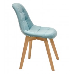 Silla VERONICA, metal, similpiel gris y blanco (Pack de 4 unidades)