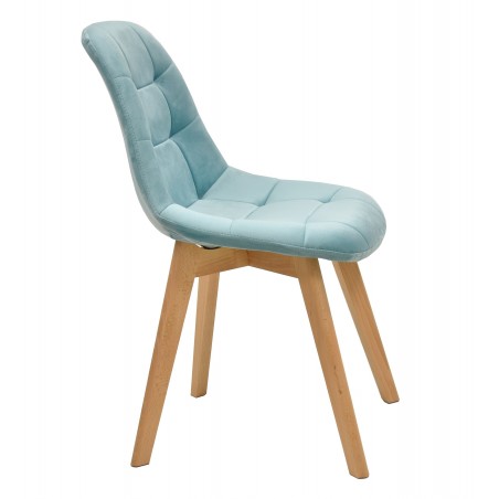 Silla VERONICA, metal, similpiel gris y blanco (Pack de 4 unidades)