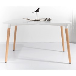 Mesa ELIANA, aluminio, polipropileno blanco 74x74 cms (Pack de 2 unidades)