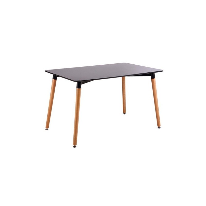 Mesa NURY, madera, tapa lacada blanca, 80 x 80 cms