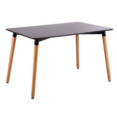 Mesa NURY, madera, tapa lacada blanca, 80 x 80 cms