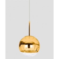 Lámpara KARIM, colgante, cristal, dorado - transparente, 25 cms de diámetro