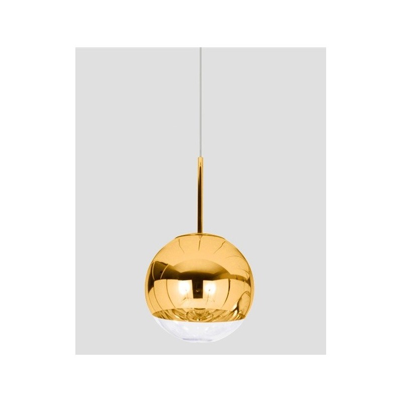 Lámpara KARIM, colgante, cristal, dorado - transparente, 25 cms de diámetro