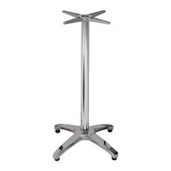 Base de mesa ROMA, alta, 4 brazos, inoxidable y aluminio* (Pack de 2 unidades)