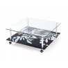 Mesa NURY, madera, tapa lacada blanca, 80 x 80 cms