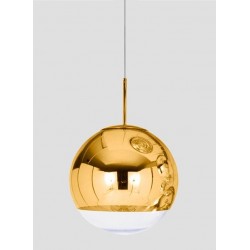 Lámpara KARIM, colgante, cristal, dorado - transparente, 30 cms de diámetro
