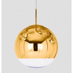 Lámpara KARIM, colgante, cristal, dorado - transparente, 40 cms de diámetro