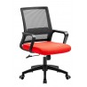 Sillón de oficina GINO (H), malla roja y tejido mesh negro
