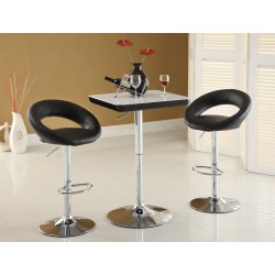 Sillón de oficina DUKE (H), alto, gas, basculante, similpiel negra