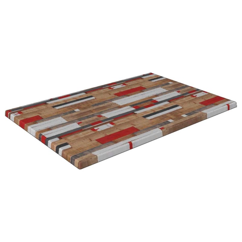 Tablero de mesa Werzalit-Sm, KBANA RED 271, 110 x 70 cms* (Pack de 2 unidades)