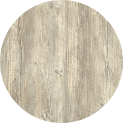 Tablero de mesa Werzalit-SM, PONDEROSA BLANCO 178, 70 cms de diámetro*. (Pack de 2 unidades)