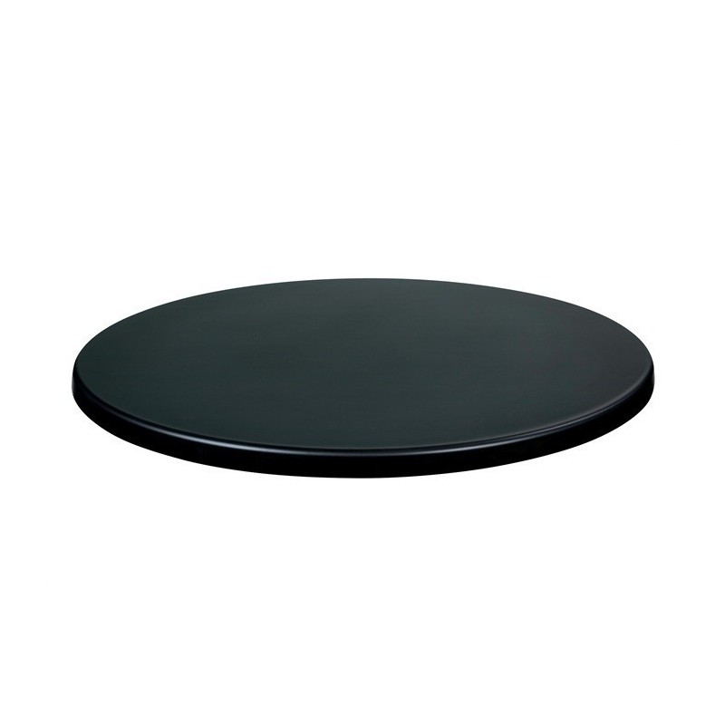 Tablero de mesa Werzalit-Sm, NEGRO 55, 70 cms de diámetro*. (Pack de 2 unidades)