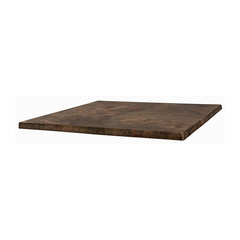 Tablero de mesa Werzalit SM, MARRÓN OXIDO 223, 60 x 60 cms* (Pack de 2 unidades)