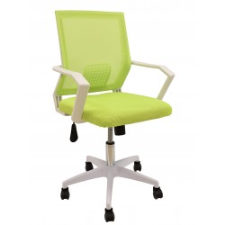 Silla de oficina MIRAFIORI, brazos, malla roja y tejido negro