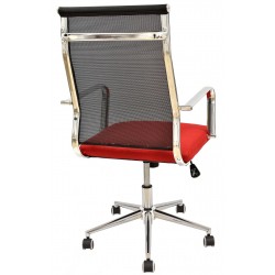 Sillón de oficina PAOLO, alto, gas, basculante, similpiel negra