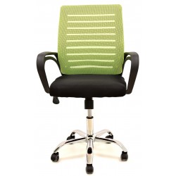 Sillón de oficina SUNSET, negro,regulación de altura, basculante, malla verde pistacho, tejido negro