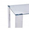 Mesa BETSY, acero inoxidable, cristal templado, 160x90 cms