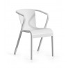 Sillón LUGO, apilable,  polipropileno blanco* (Pack de 4 unidades)