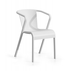 Sillón LUGO, apilable,  polipropileno blanco* (Pack de 4 unidades)