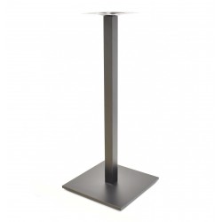 Base de mesa BEVERLY, alta, tubo cuadrado, negra, base de 45 x 45 cms, altura 110 cms (Pack de 2 unidades)