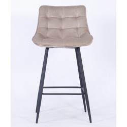 Sillón HONORIO, metal, tapizado velvet 19 gris (Pack de 2 unidades)