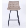 Sillón HONORIO, metal, tapizado velvet 19 gris (Pack de 2 unidades)