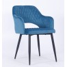 Sillón HONORIO, metal, tapizado velvet 19 gris (Pack de 2 unidades)