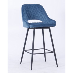 Sillón HONORIO, metal, tapizado velvet 62 turquesa dark (Pack de 2 unidades)