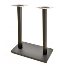 Base de mesa BEVERLY, alta, rectangular, tubo cuadrado, negra, base de 70 x 40 cms, altura 110 cms (Pack de 2 unidades)