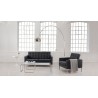 Mesa BCN, baja, acero inoxidable, cristal, 102x102 cms