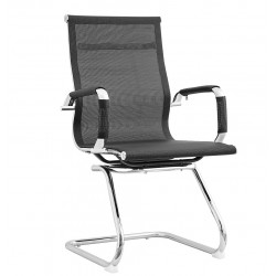 Sillón de oficina SEPANG, racing, similpiel negra, tejido mesh azul