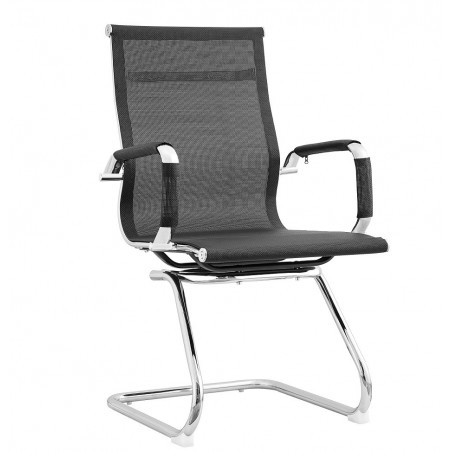 Sillón de oficina SEPANG, racing, similpiel negra, tejido mesh azul