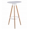 Mesa alta OTILIA NEW, madera, tapa blanca de 60 cms