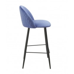 Sillón de oficina ASTON, blanco, malla gris, tejido azul claro