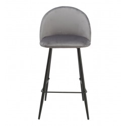 Taburete NORMAN ( L ), cromado, abs blanco (Pack de 2 unidades)