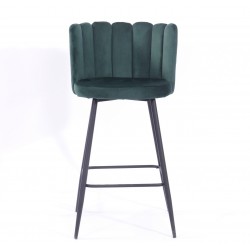 Silla GLAMOUR, metal, tapizado velvet verde (Pack de 2 unidades)