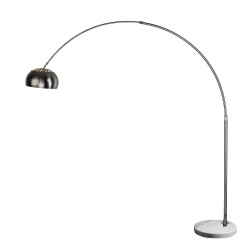 Lámpara NEW ARC BIG, pie salón, base de mármol blanco