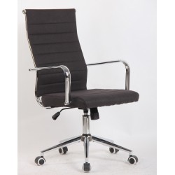 Sillón de oficina GINO (H), malla roja y tejido mesh negro