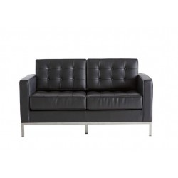 Mesa POITIERS, baja, estante, cristal, 110x55 cms