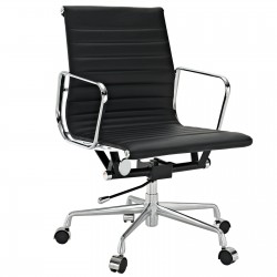 Sillón de oficina FISS NEW, negro, gas, basculante, malla naranja, tejido negro