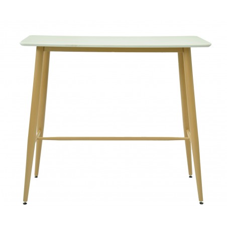 Mesa alta GOBBI, metal, blanca, 120 x 60 cms