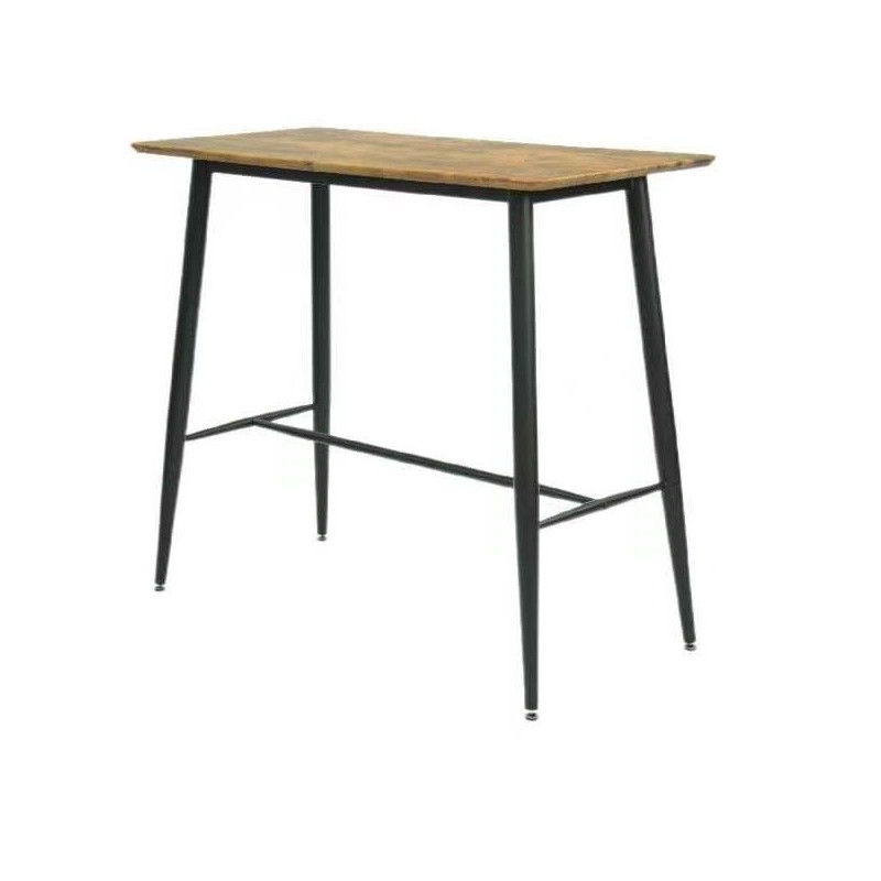 Mesa alta NITRA, metal, tapa DM 6064 vintage, 120 x 60 cms