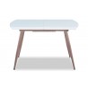 Mesa SOHAIL, extensible, metal, madera, cristal,140 ~ 180x80 cms