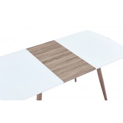 Mesa SOHAIL, extensible, metal, madera, cristal,140 ~ 180x80 cms