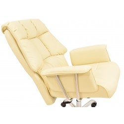Sillón de oficina FIRENZE, alto, regulación de altura, mecanismo multifunción, similpiel beige