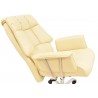 Sillón de oficina FIRENZE, alto, regulación de altura, mecanismo multifunción, similpiel beige