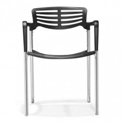 Taburete TOL, acero, negro (Pack de 4 unidades)